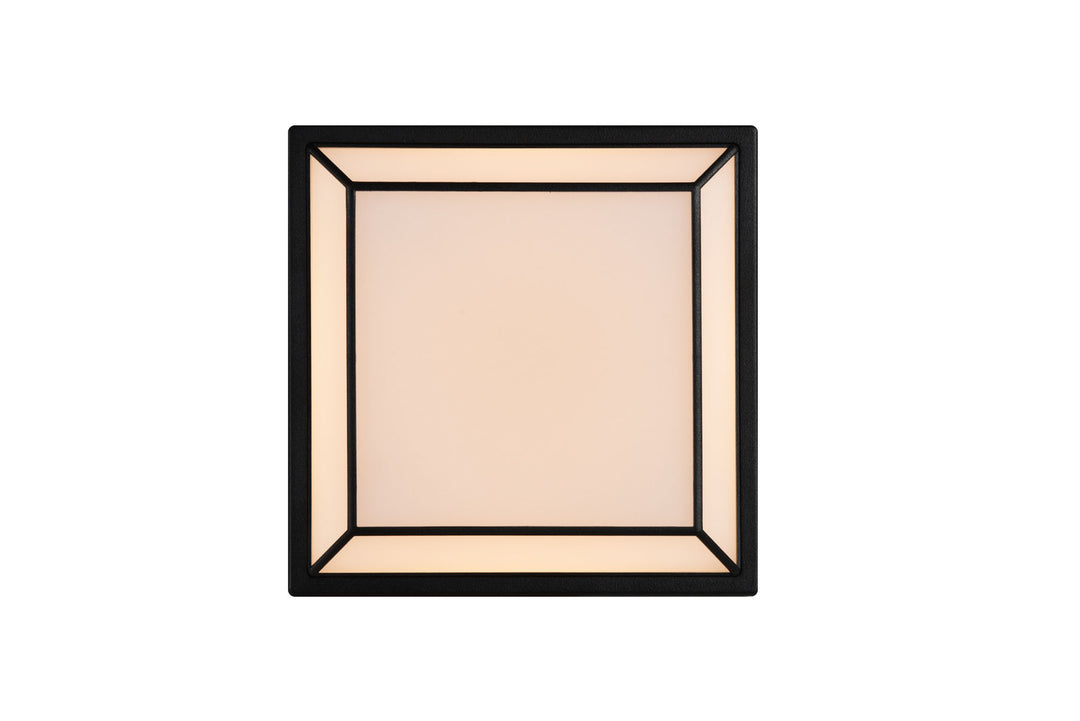 Oliver Square LED Black Wall Light Black