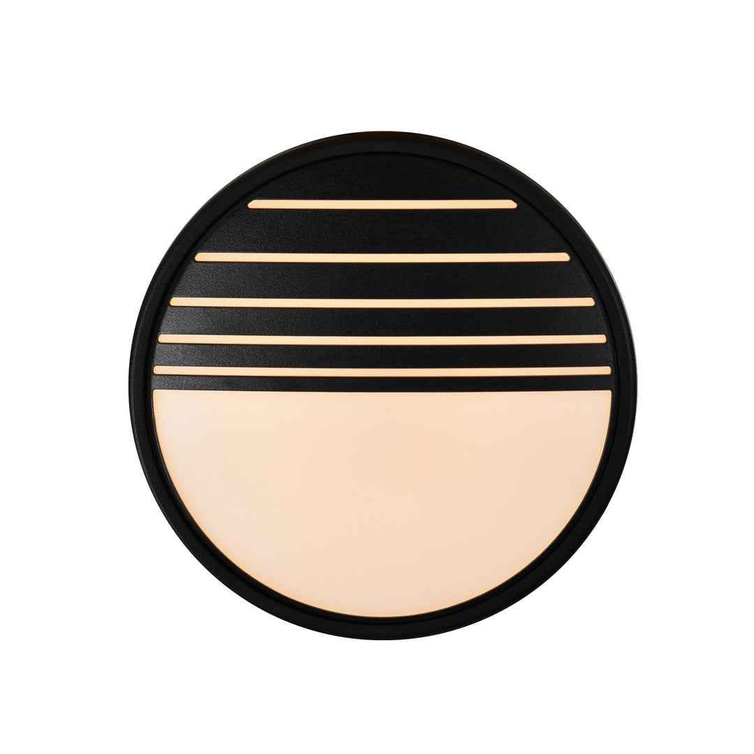 Oliver Round LED Black Wall Light Black