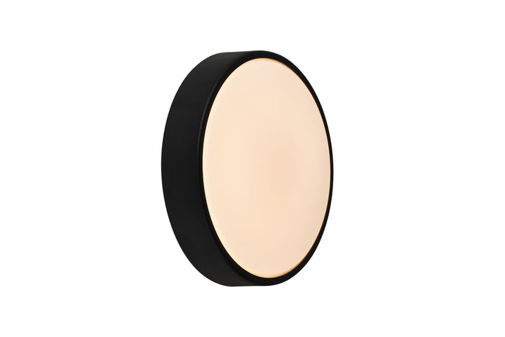 Oliver Round LED Black Wall Light Black