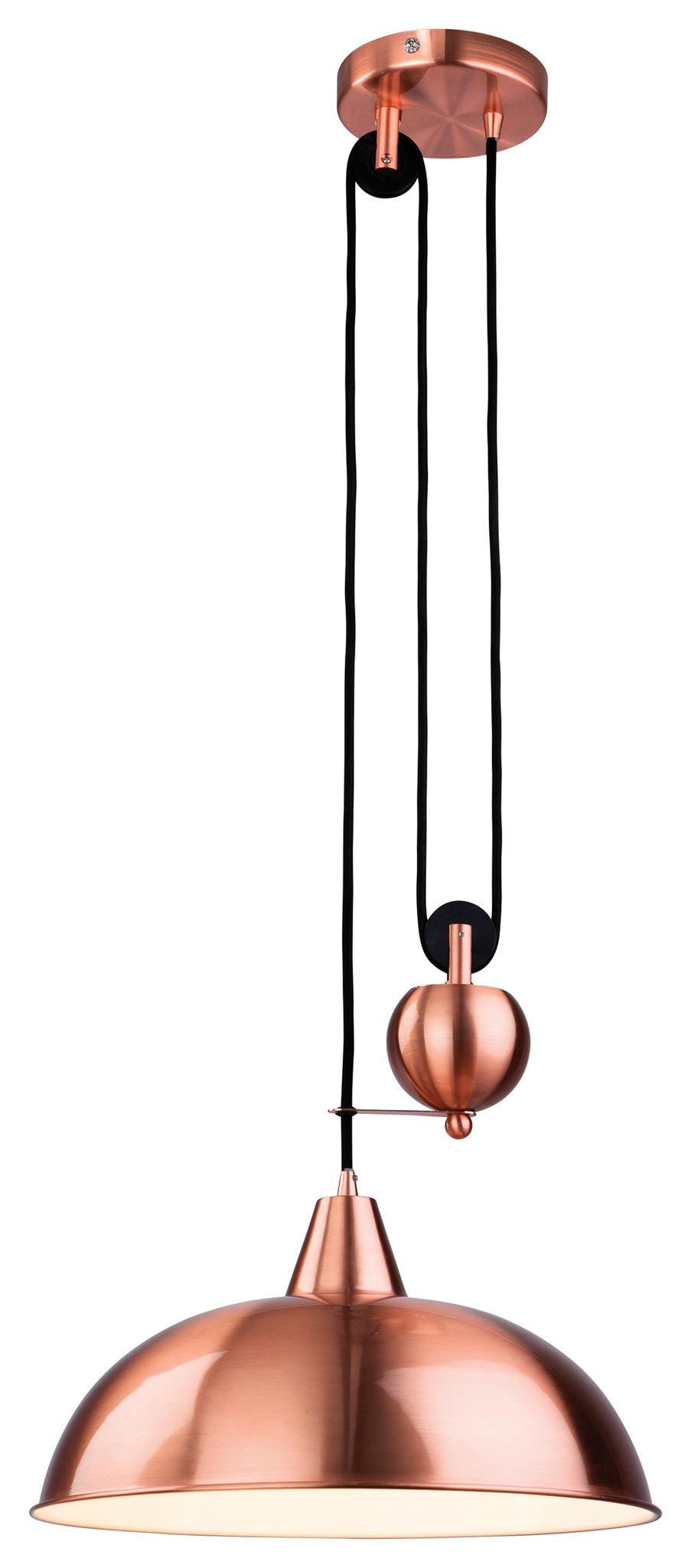 Century Rise & Fall Pendant Brushed Copper - Prisma Lighting