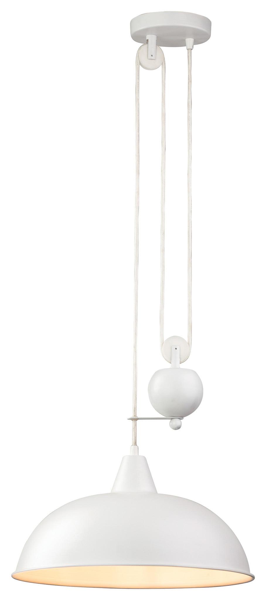 Century Rise & Fall Pendant White - Prisma Lighting