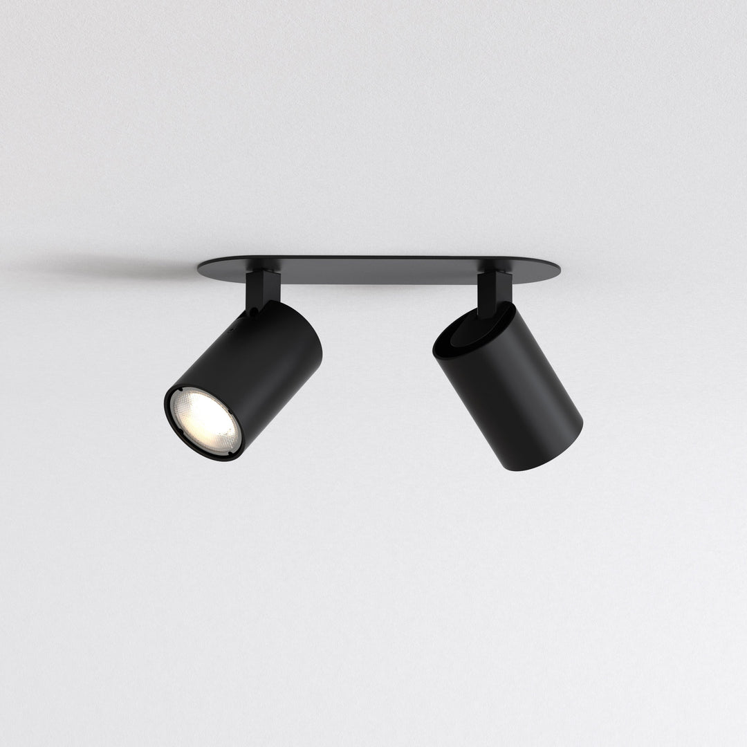 Astro Ascoli Twin Recessed Spotlight in Matt Black, Matt Nickel, Textured White, and Bronze – Adjustable Ceiling Fixture