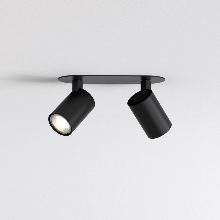 Astro Ascoli Twin Recessed Spotlight in Matt Black, Matt Nickel, Textured White, and Bronze – Adjustable Ceiling Fixture