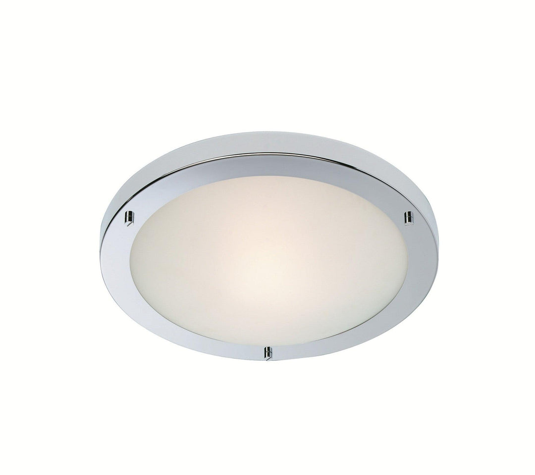 Rondo Flush Fitting Chrome with Opal Glass - Prisma Lighting