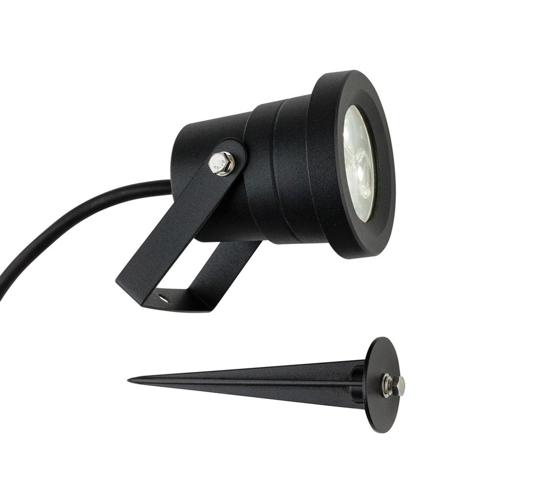 Hayes LED Wall & Spike Spot Black - Prisma Lighting