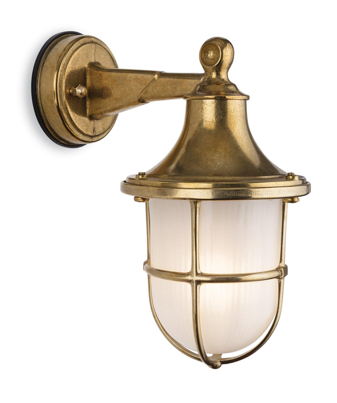 Nautic Wall Light Solid Brass with Frosted Glass - Prisma Lighting