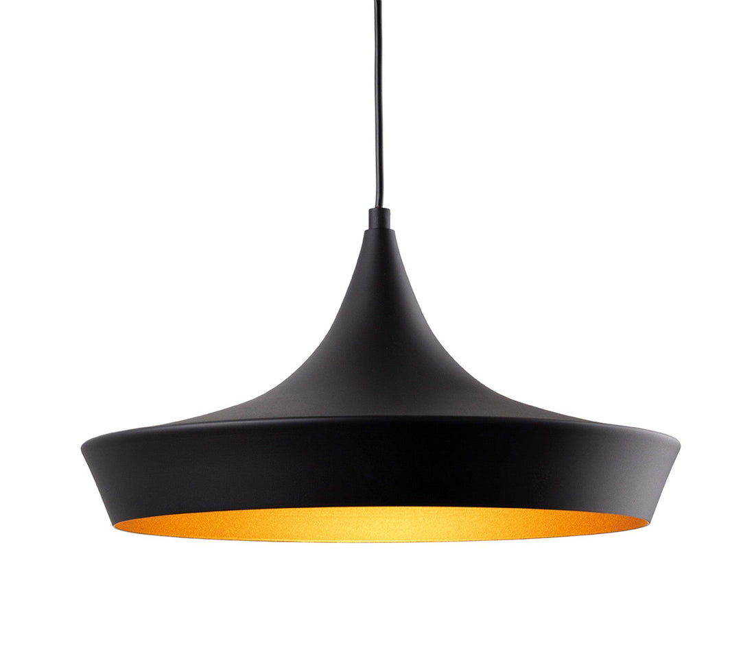 Leo Pendant Black with Matt Gold Inside - Prisma Lighting