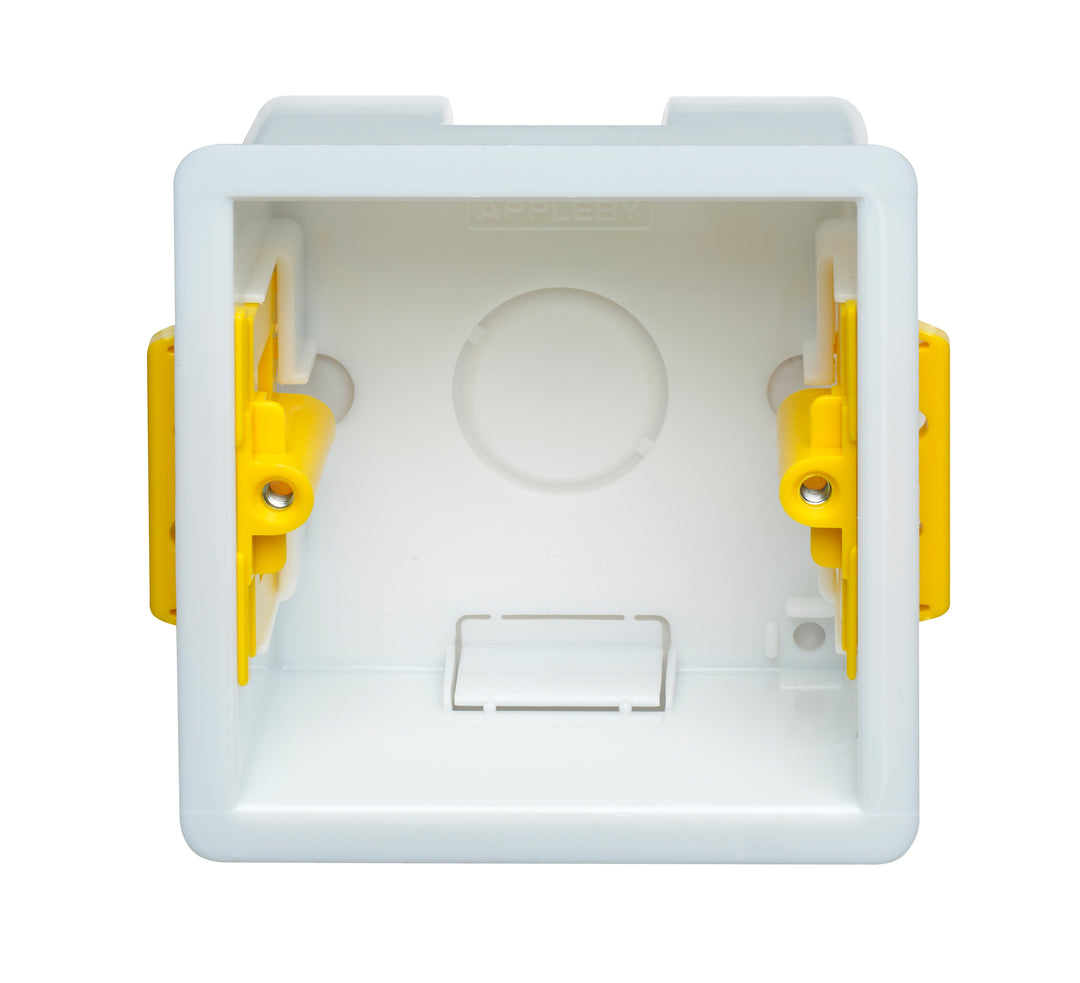 Appleby 1 Gang Dry Lining Installation Box with Adjustable Lugs 47mm