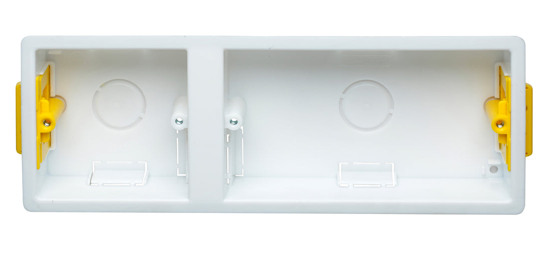 Appleby Dual Accessory (Single Gang + Double Gang) Dry Lining Installation Box with Adjustable Lugs 35mm