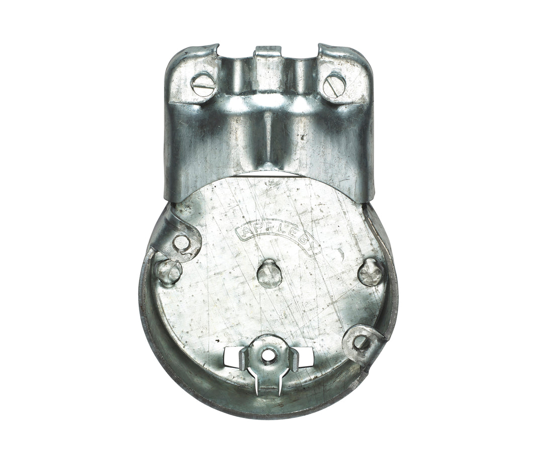 Image of Appleby SB641 Flush MI Junction Box 16mm MI Circular Flush, a flush mounting metal back box for switches and sockets.