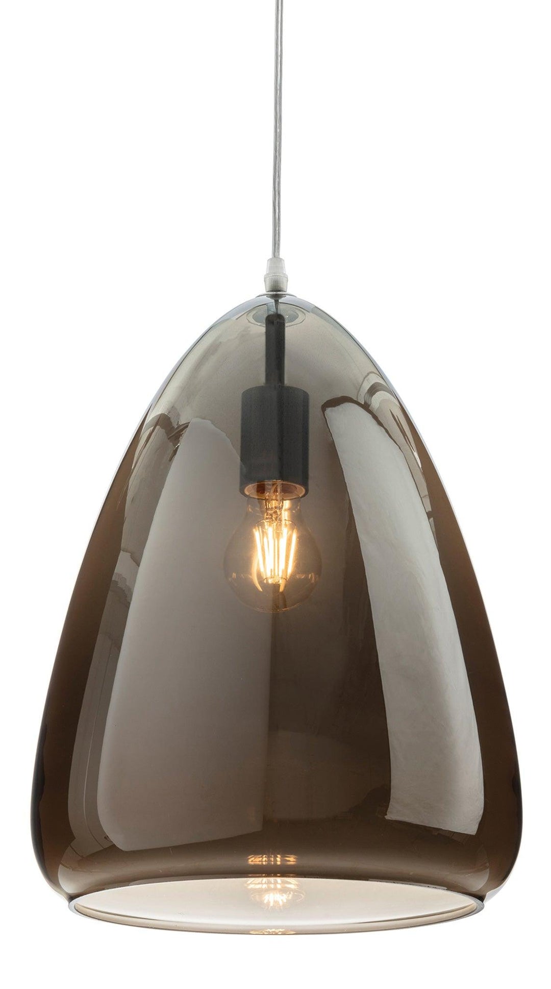 Willis Pendant Chrome with Smoked Glass - Prisma Lighting