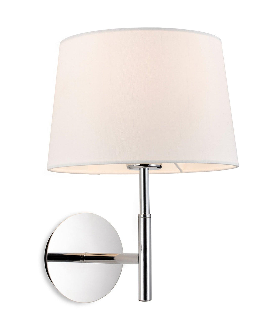 Seymour Single Wall Chrome with Cream Shade - Prisma Lighting