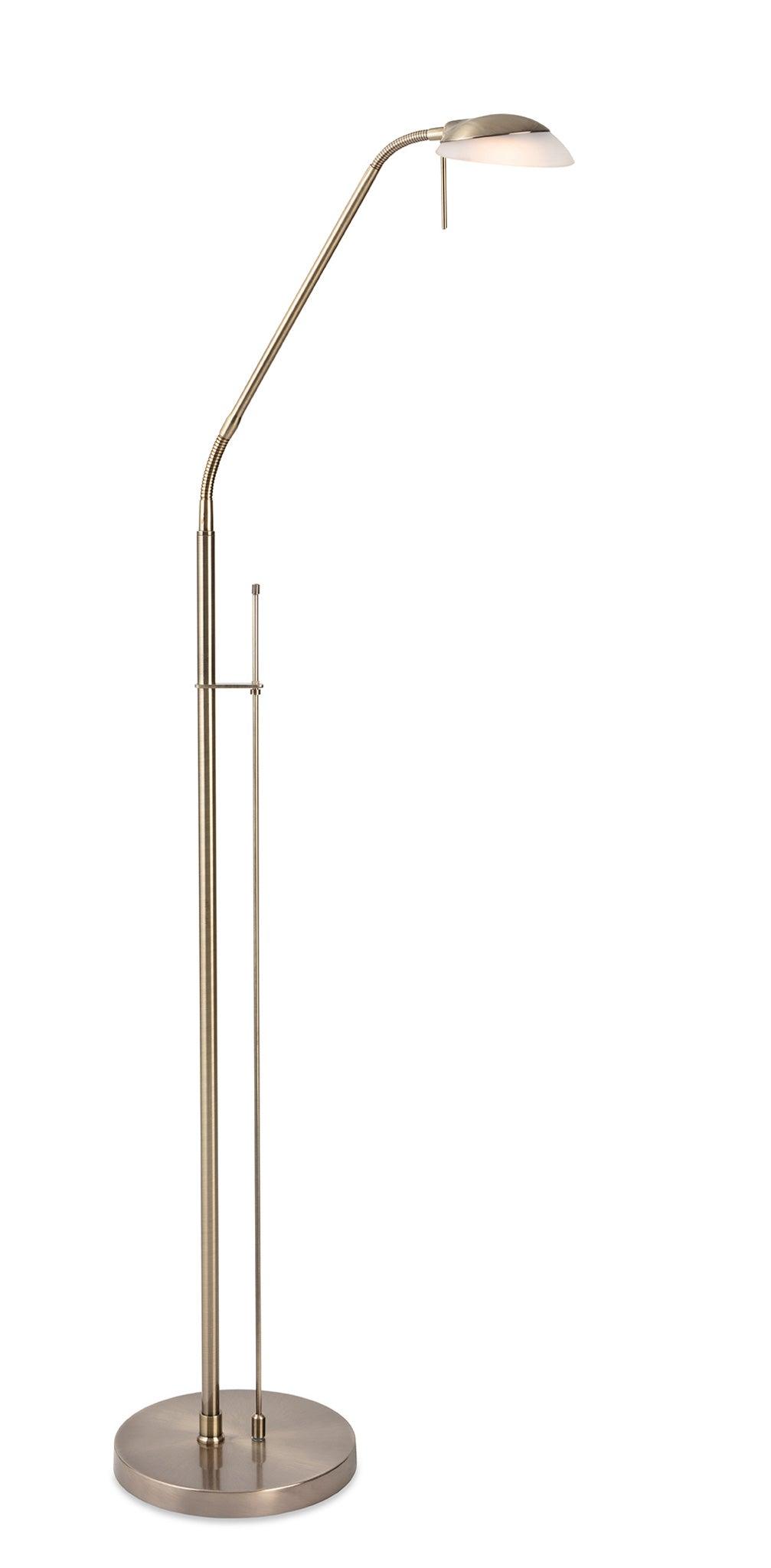 Madrid LED Floor Lamp Antique Brass - Prisma Lighting