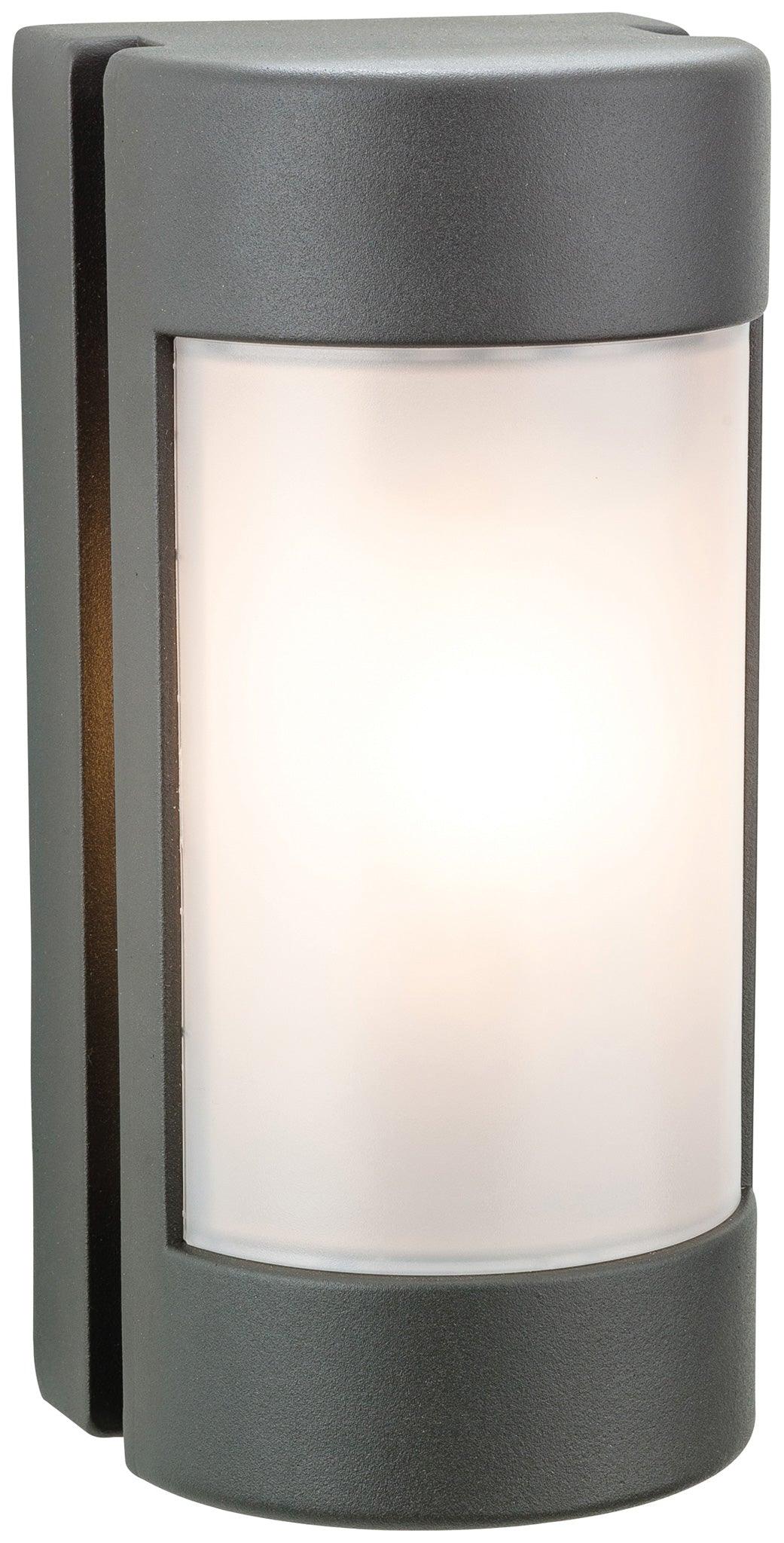 Arena Wall Light Graphite with Opal Polycarbonate Diffuser - Prisma Lighting