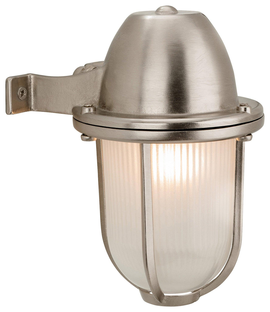 Nautic Wall Light Nickel with Frosted Glass - Prisma Lighting