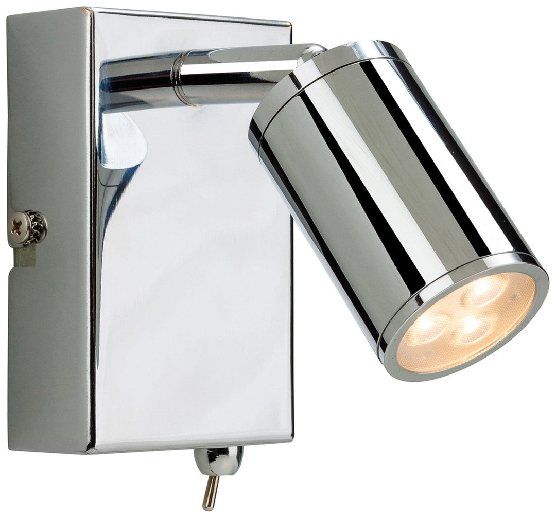 Orion LED Wall Light (Switched) Chrome - Prisma Lighting