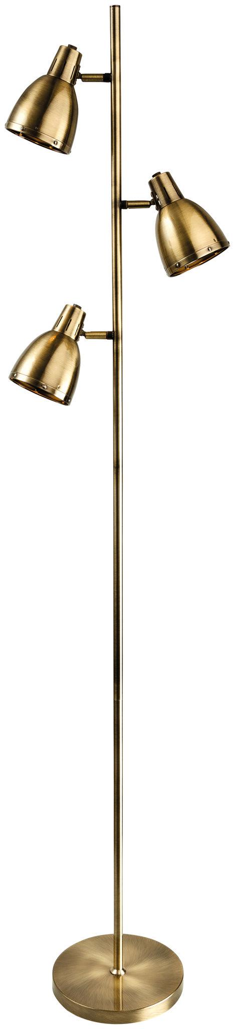 Vogue Floor Lamp Antique Brass - Prisma Lighting