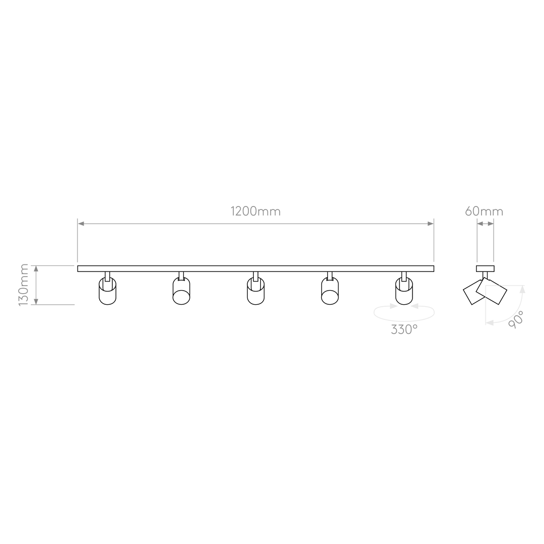 Image of Astro Ascoli Five Bar, supplied by Prisma Lighting