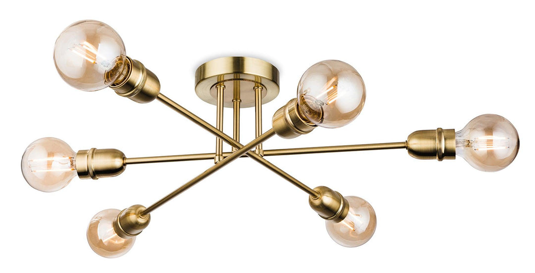 Trident Flush Fitting Brushed Brass - Prisma Lighting