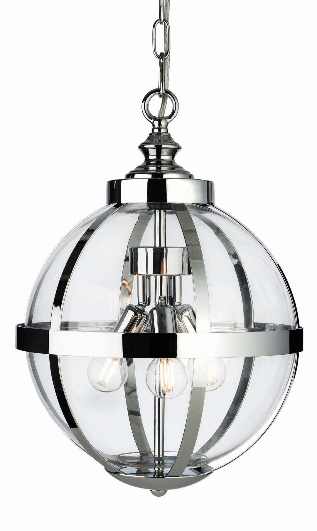 Monroe Pendant Chrome with Clear Glass - Prisma Lighting