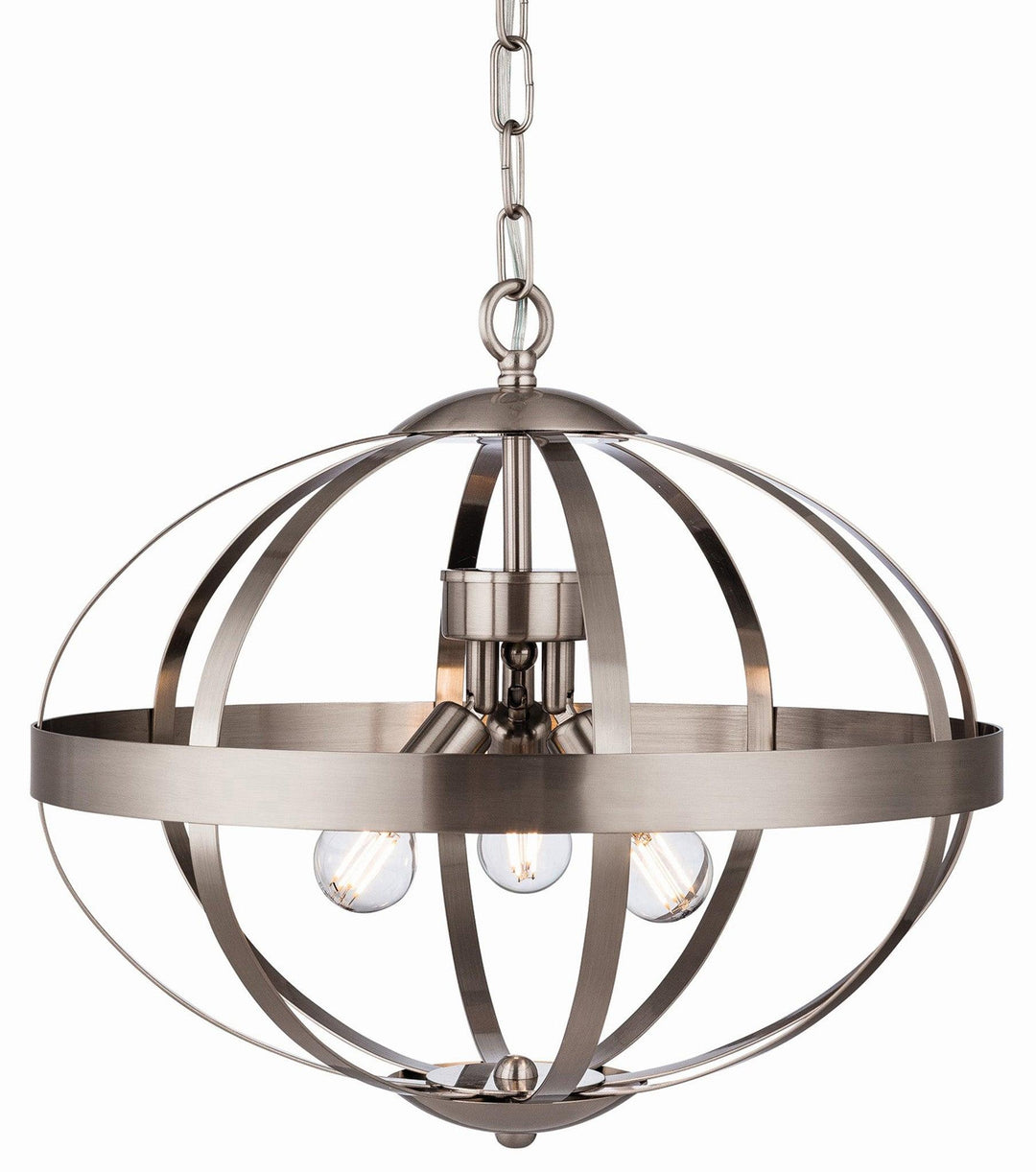 Healey Pendant Brushed Steel - Prisma Lighting