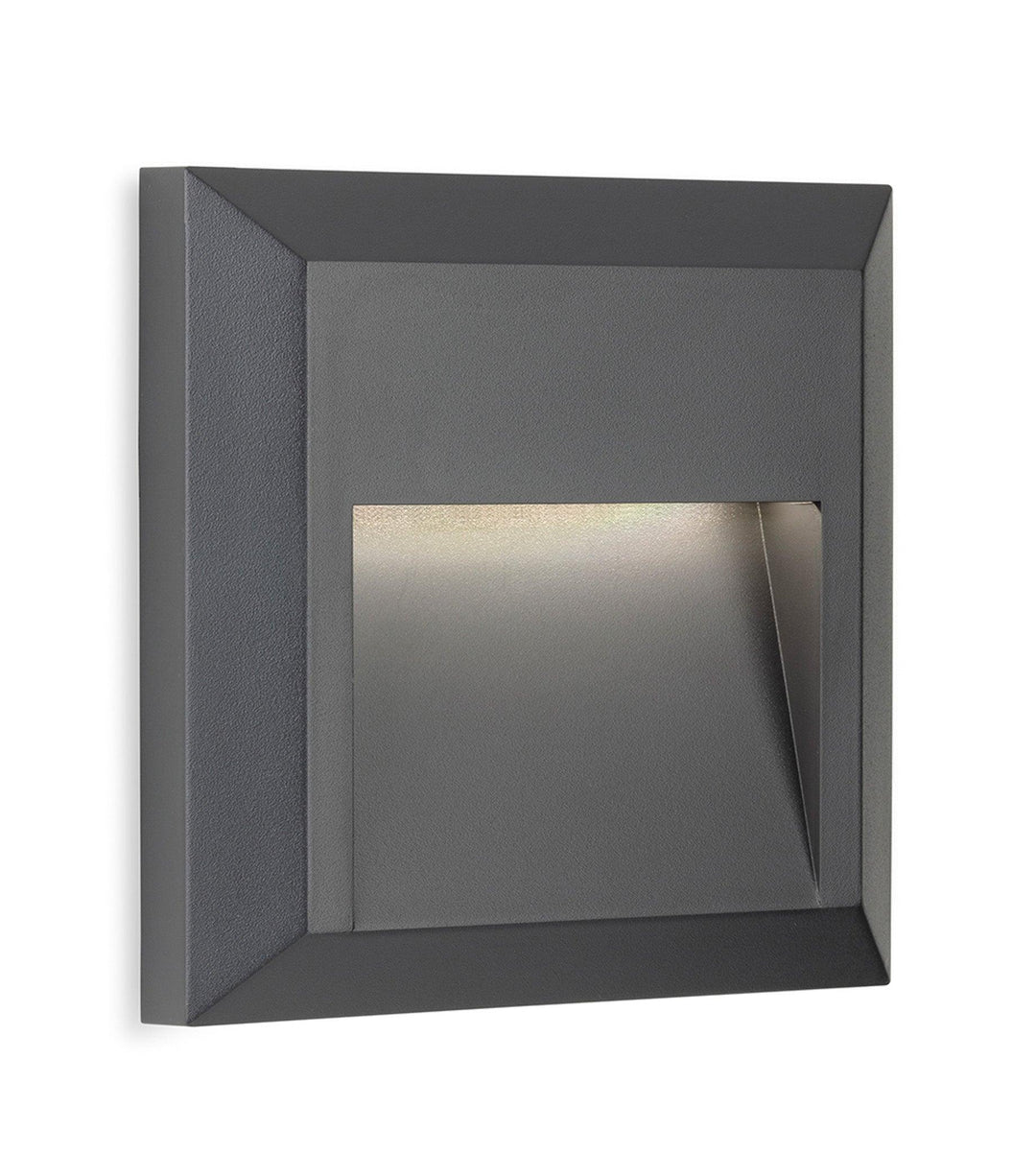 Enzo LED Resin Wall & Step Light - Square Graphite - Prisma Lighting