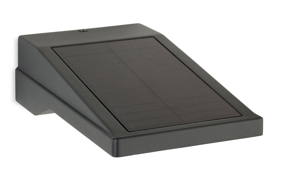 Cyrus LED Solar Wall Light with PIR Graphite - Prisma Lighting