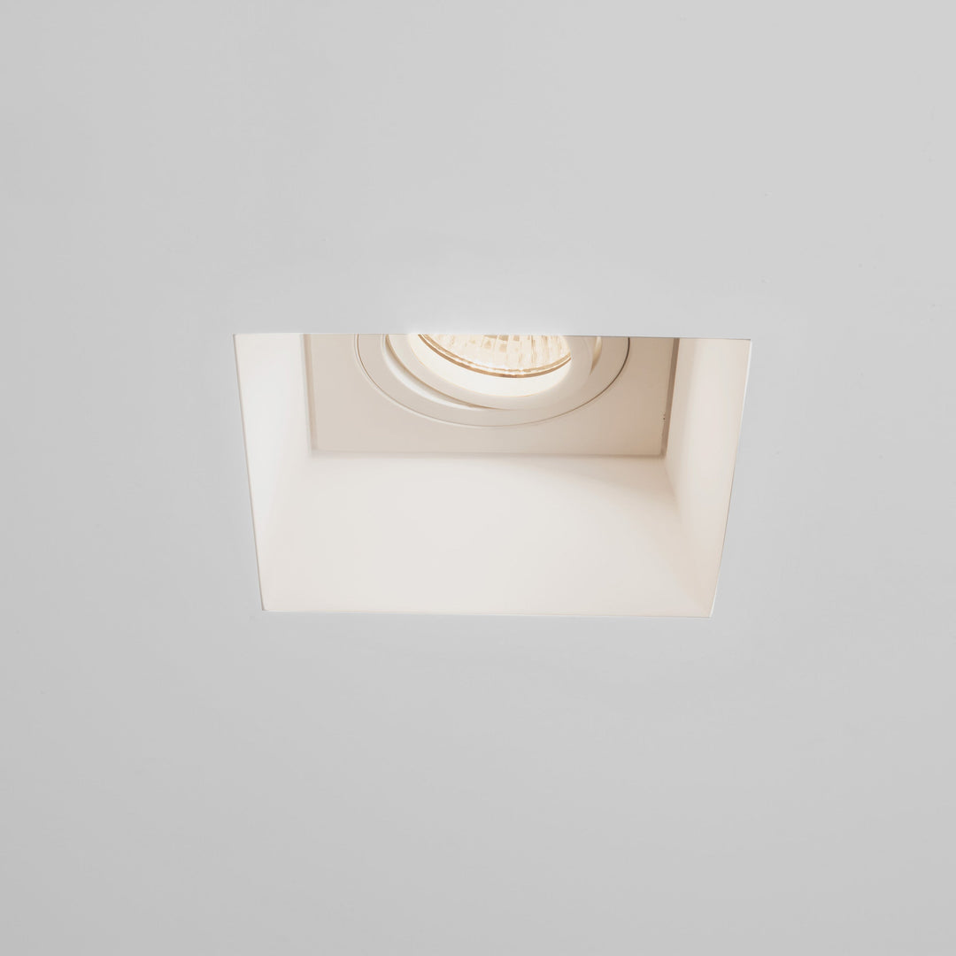 Astro Blanco Square Adjustable Downlight – Paintable Plaster Recessed Ceiling Light