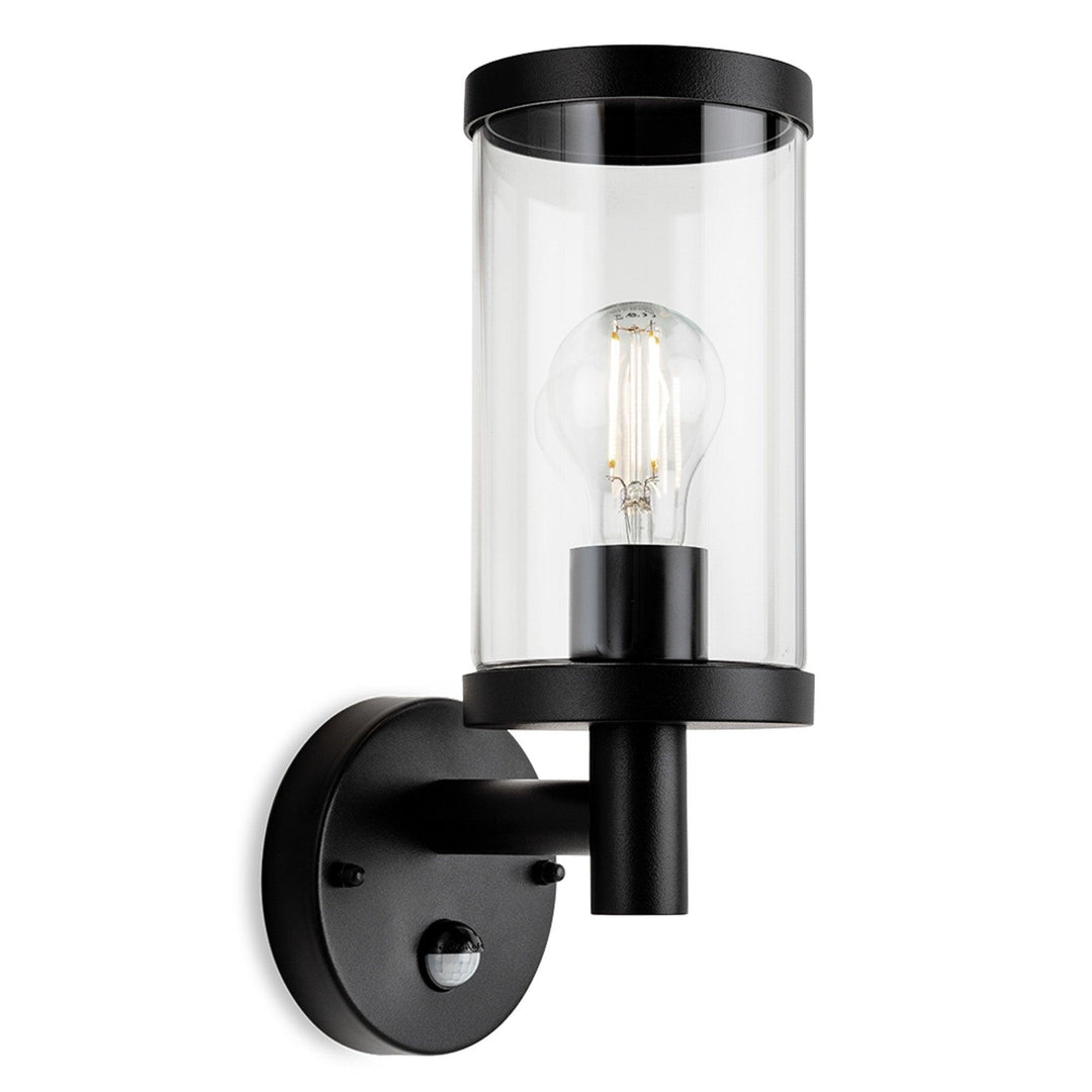 Lucas Wall Light with PIR Black - Prisma Lighting