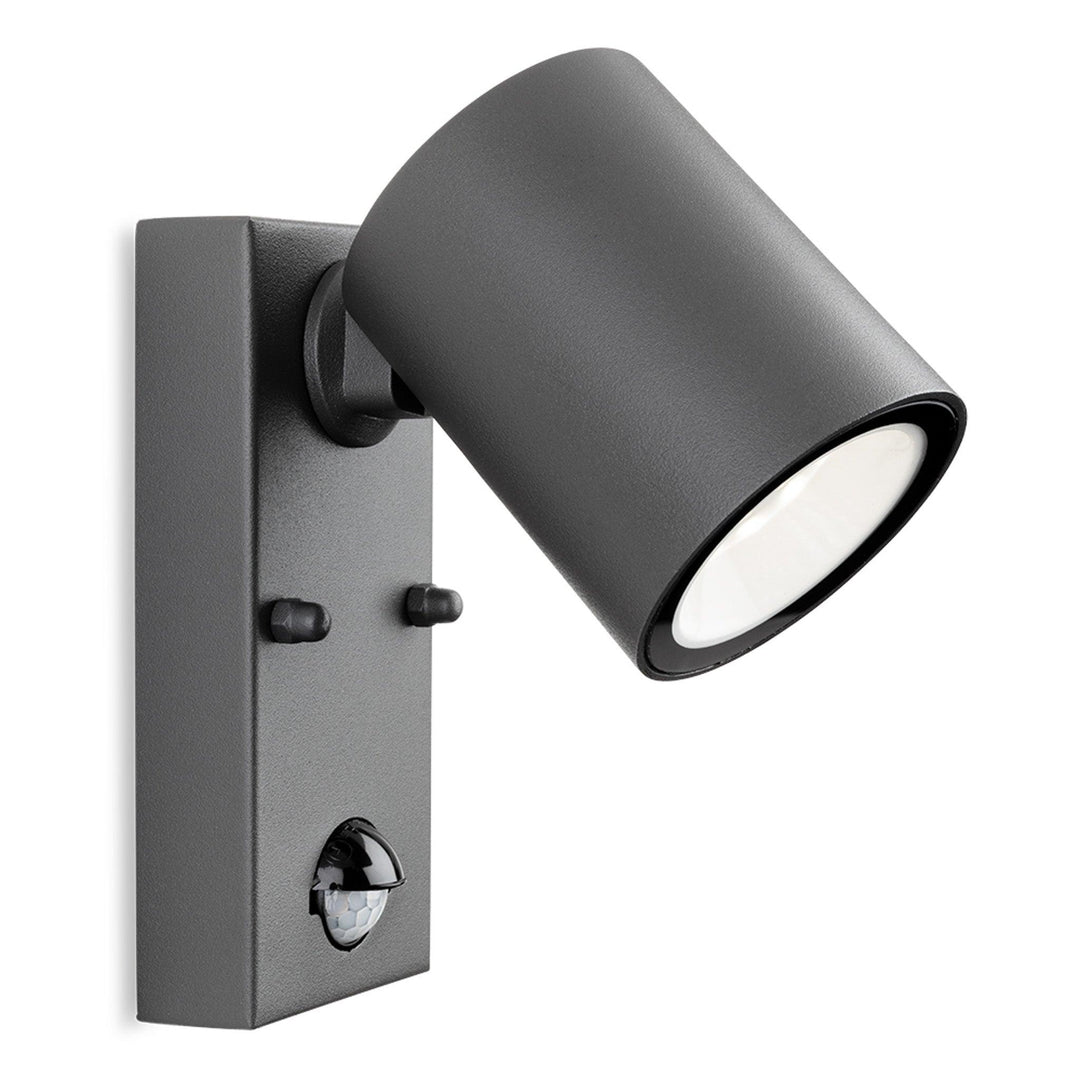 Vermont LED Wall Light with PIR Graphite - Prisma Lighting