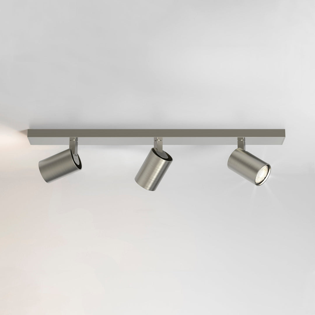 Astro Ascoli Triple Bar Spotlight in Matt Black, Matt Nickel, Textured White, and Bronze – Adjustable Ceiling Fixture