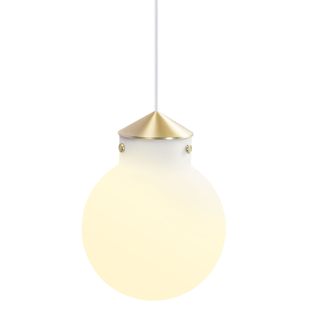 Raito 22 round Pendant Light/Brass White/Brass