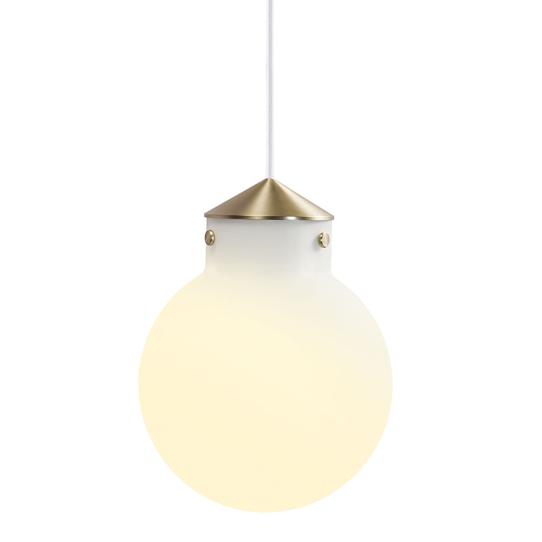 Raito 22 round Pendant Light/Brass White Brass