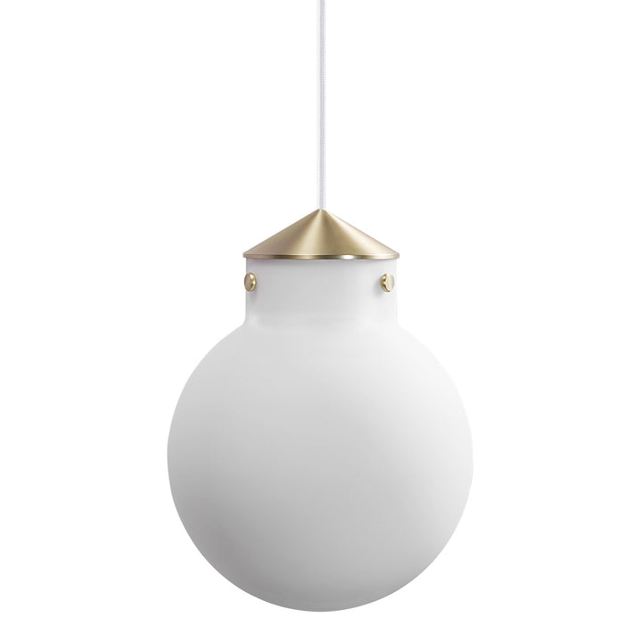 Raito 22 round Pendant Light/Brass White Brass