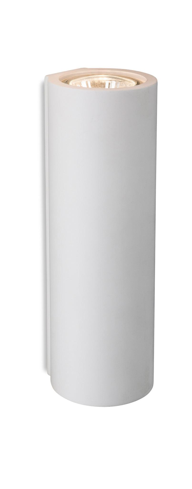 Wells 2 Light Plaster Wall Light White - Prisma Lighting