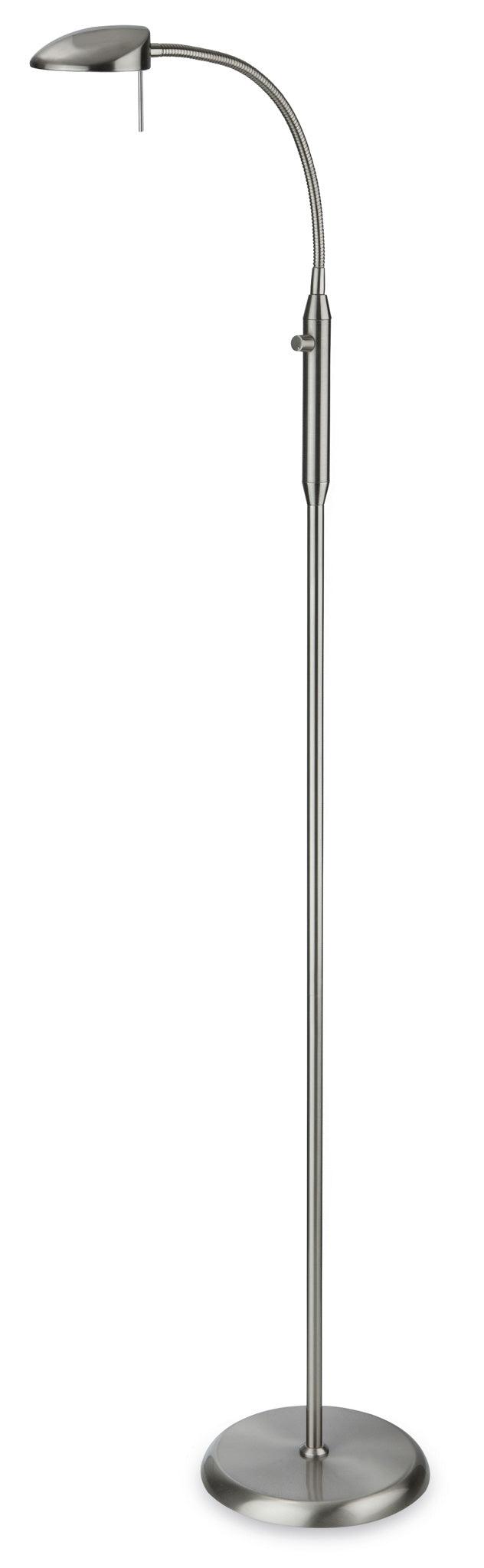 Milan LED Floor Lamp Brushed Steel - Prisma Lighting