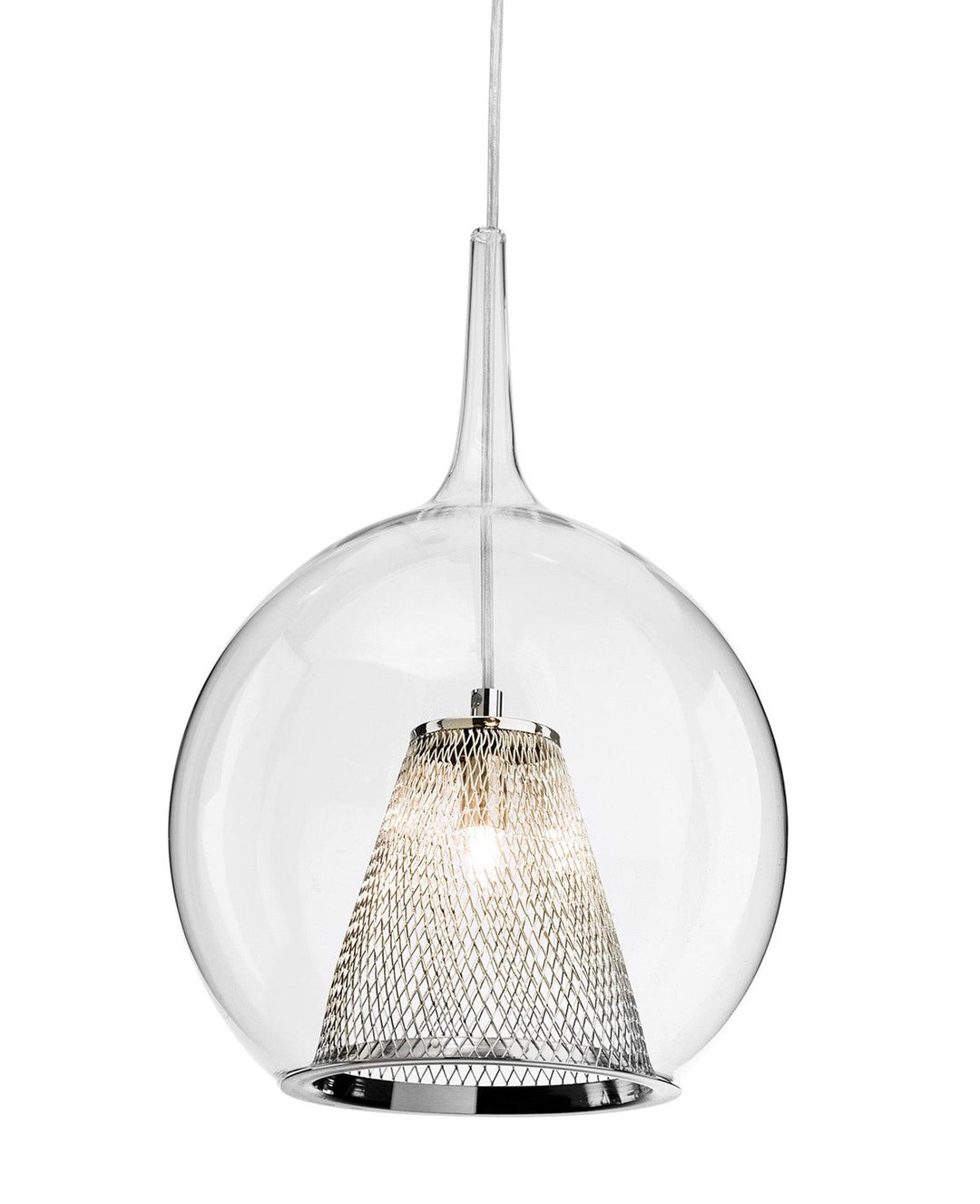 Arlo Pendant Chrome with Clear Glass - Prisma Lighting