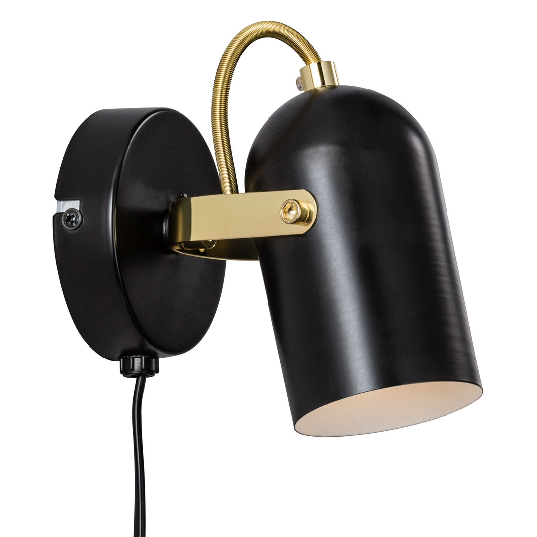 Lotus Wall Light/Brass Black/Brass