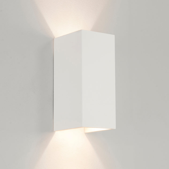 Astro Parma 210 plaster wall light, vertical orientation with up/down wash