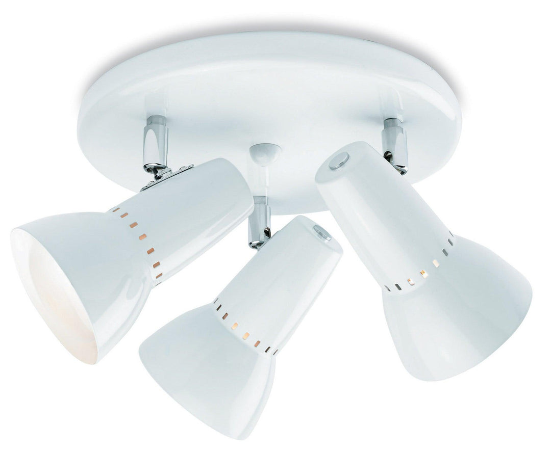 Lynx 100 3 Light Flush White - Prisma Lighting