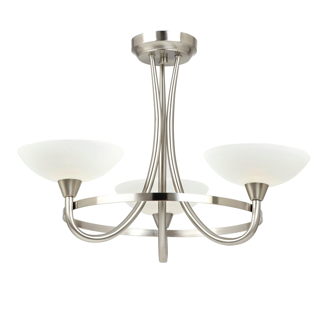 Cagney 3lt semi flush - Prisma Lighting