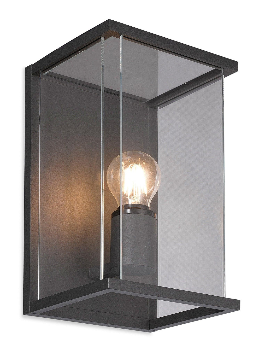 Carlton Wall Light Graphite with Clear Glass - Prisma Lighting