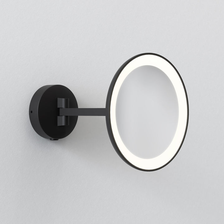 Astro Mascali Round LED illuminated mirror in Matt Black