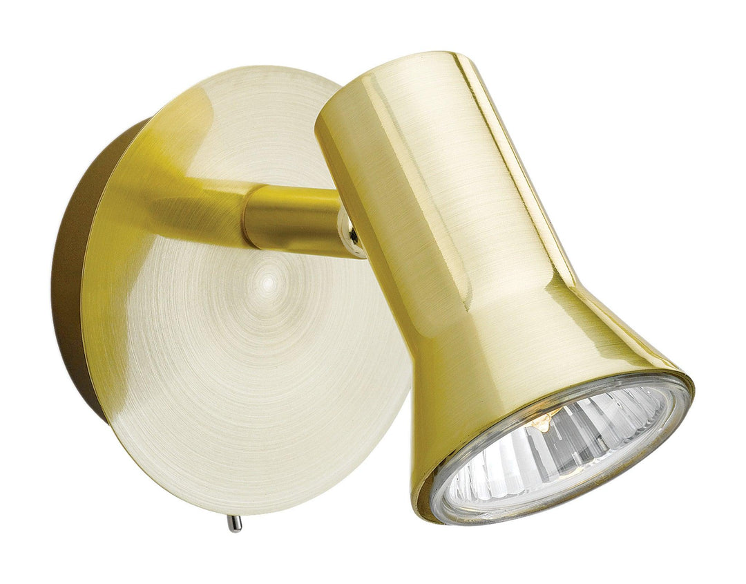 Magnum Single Spot (Switched) Brushed Brass - Prisma Lighting