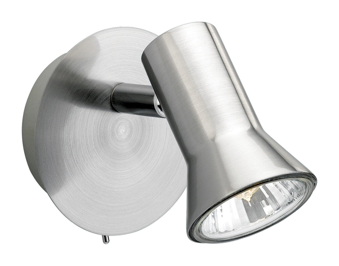 Magnum Single Spot (Switched) Brushed Steel - Prisma Lighting