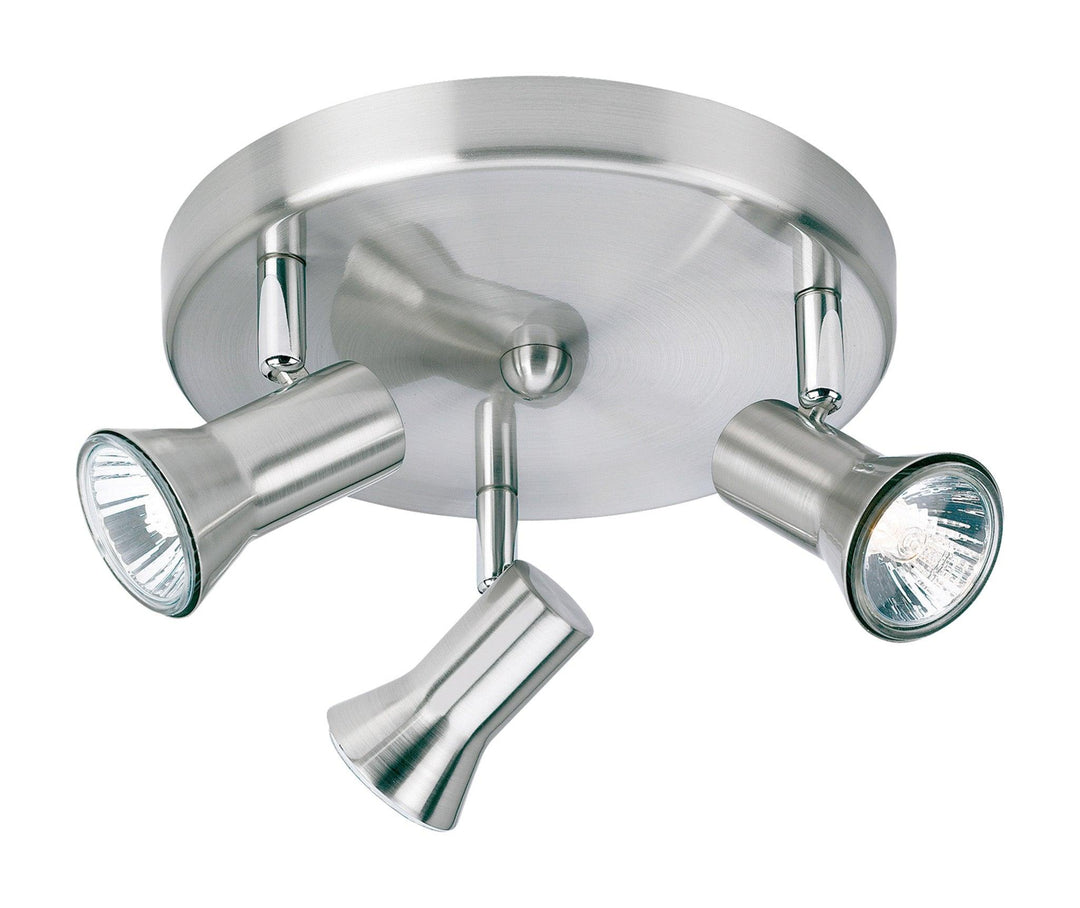 Magnum 3 Light Flush Brushed Steel - Prisma Lighting