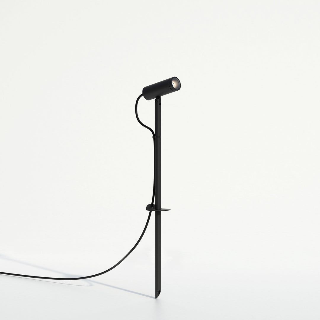 Astro Myos outdoor spotlight in textured black — integrated LED