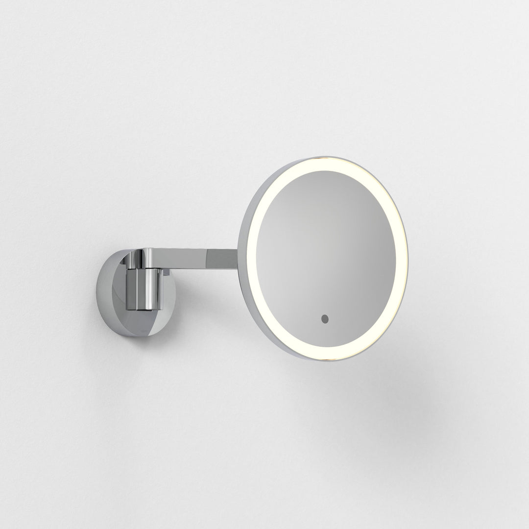 Astro Nagoya magnifying mirror 5× with wave-sensor lighting, matt black