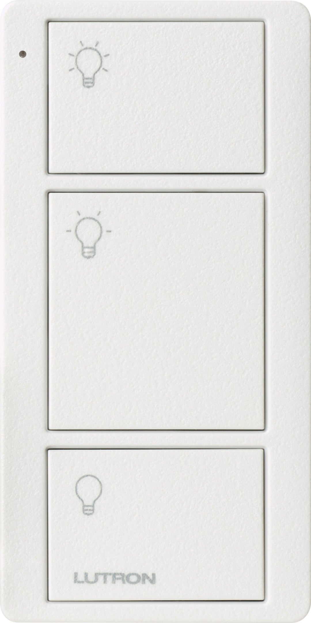 Lutron Pico RF Controller 3 Button Lights Arctic White - Prisma Lighting