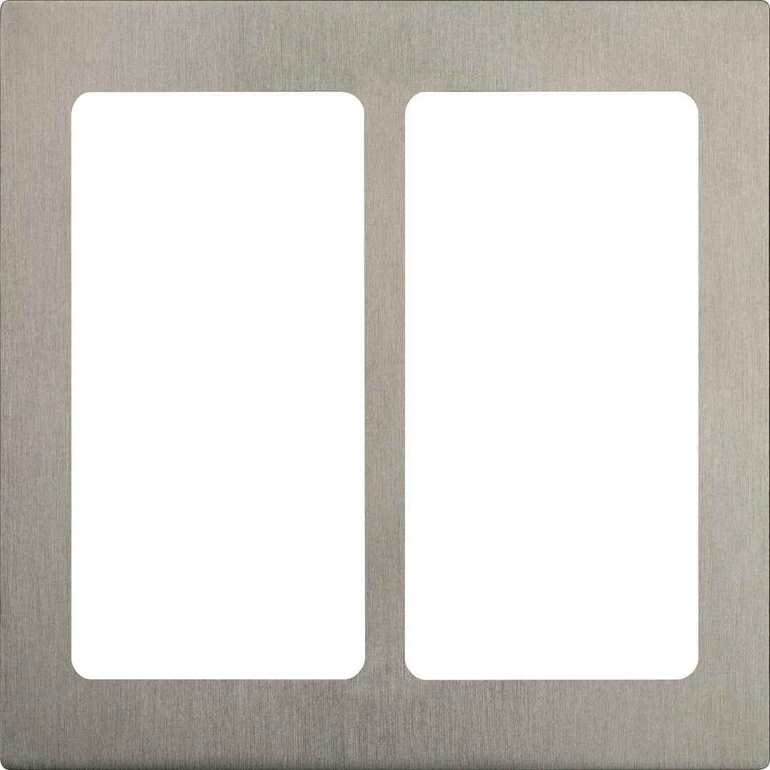 Lutron Faceplate 2 Column Wireless Dual Opening Satin Nickel - Prisma Lighting